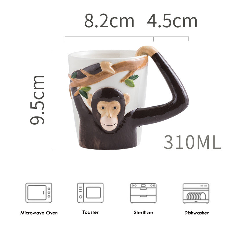 Animal Coffee Mugs - Monkey